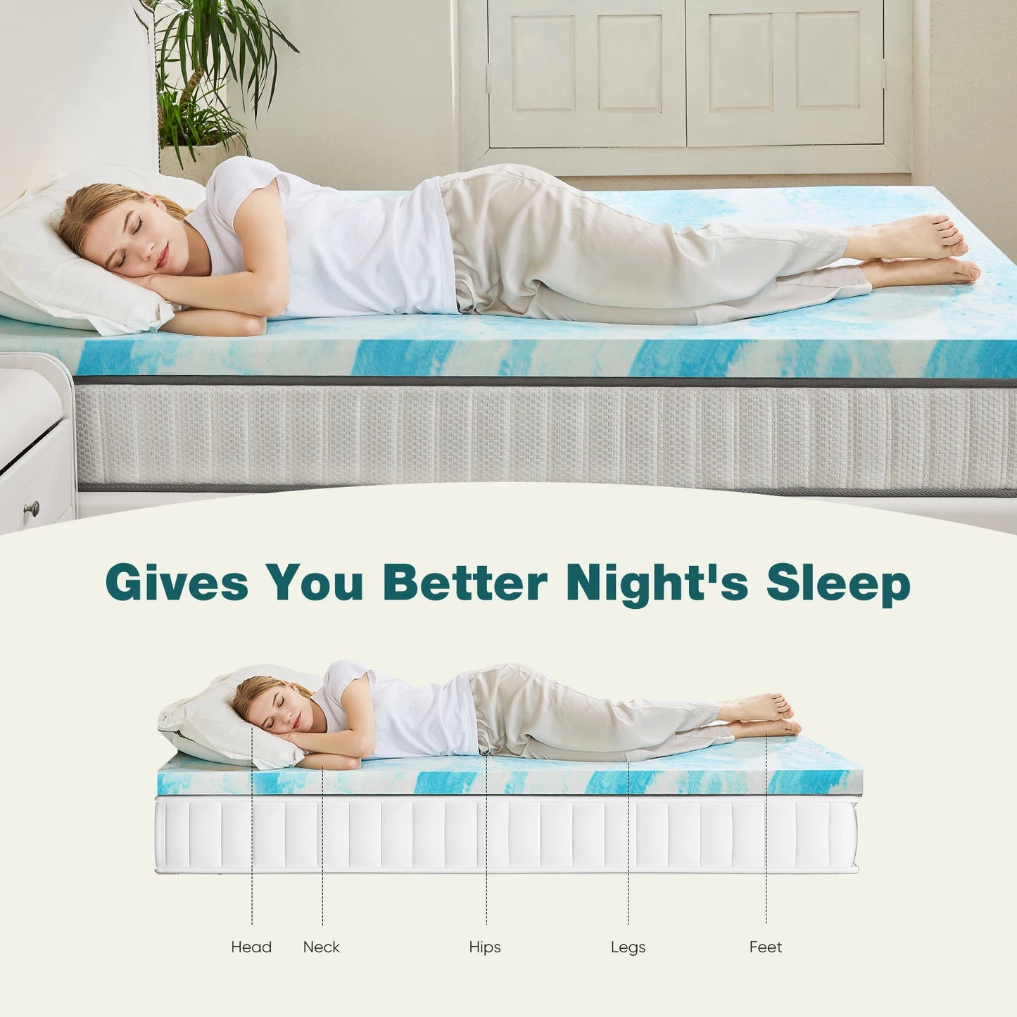 Relivia™ – Cooling Gel Mattress Topper